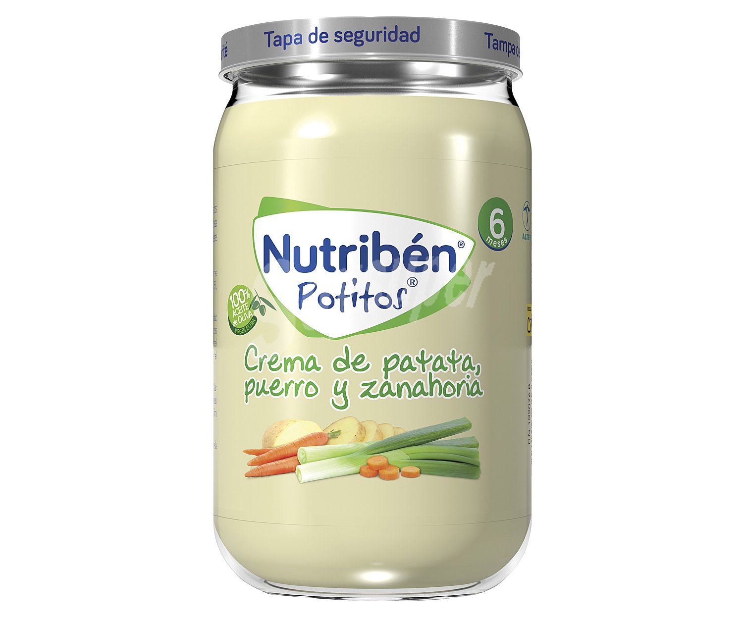 Nutribén Potitos® de crema de patata, puerro y zanahorias a partir de 6 meses nutribén