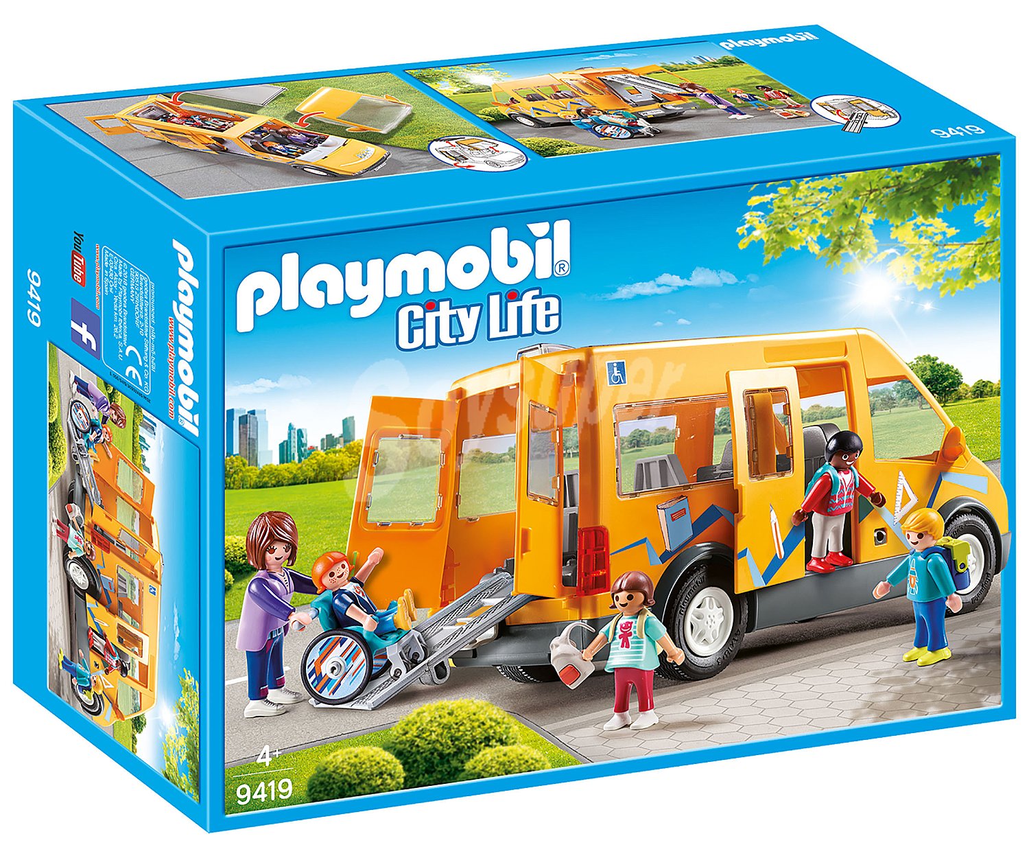 Conjunto de juego Autobús escolar con 5 figuras y accesorios, City Life 9419 playmobil