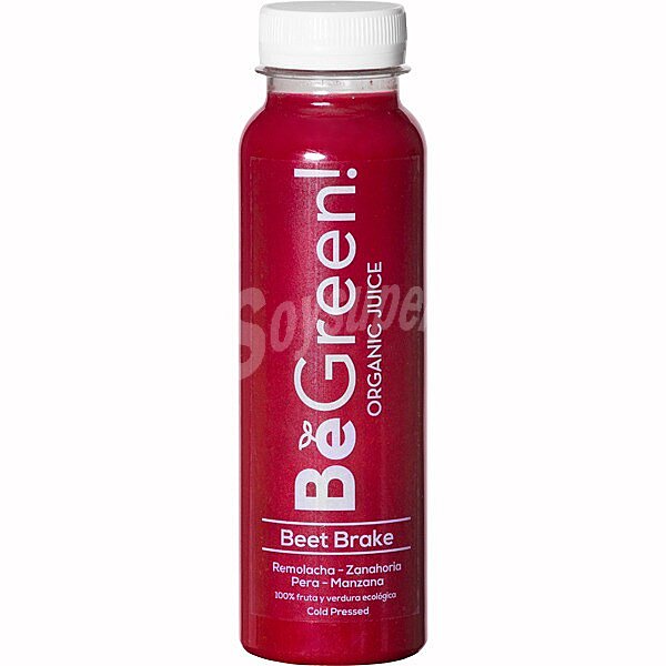 Zumo ecológico beet brake remolacha, zanahoria, pera y manzana botella 300 ml