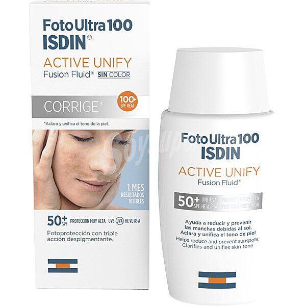 Fotoultra 100 Active Unify Fusion Fluid sin color protección solar SPF50+