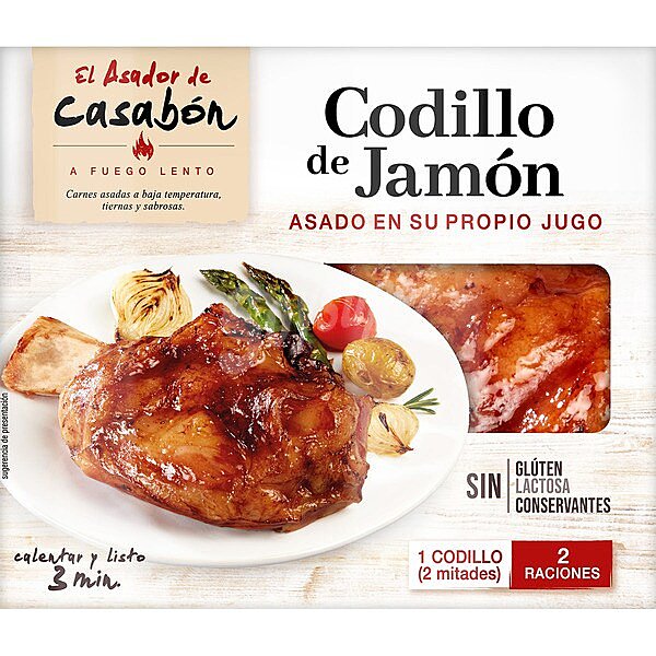 Codillo de jamón asado en su propio jugo 2 raciones sin gluten sin lactosa