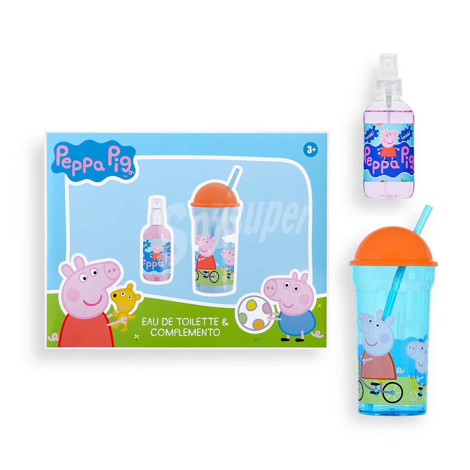 Lote infantil fragancia eau toilette + vaso con pajita