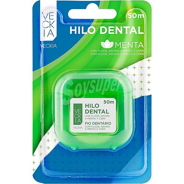 Hilo dental mentolado con flúor blister 50 m