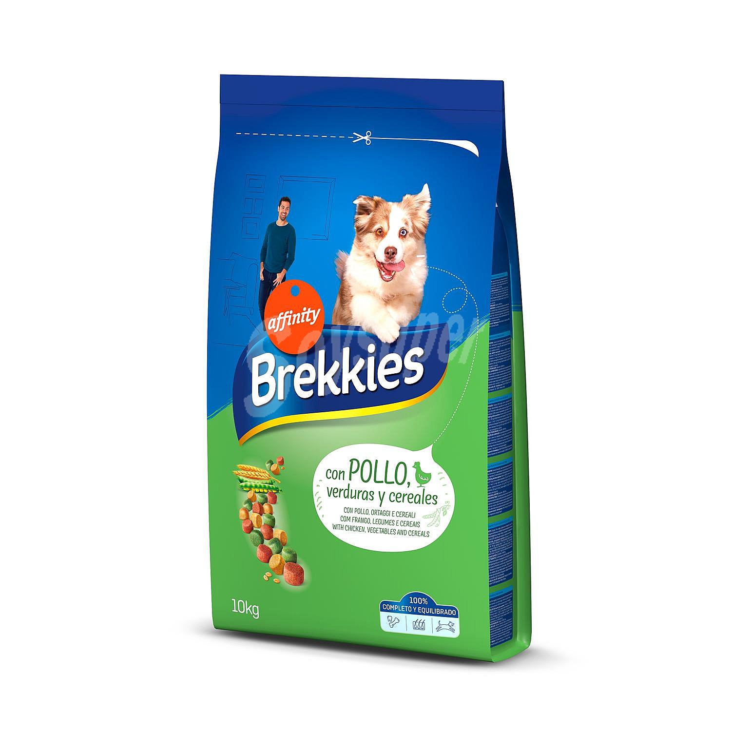 Pienso de pollo y cereales para perros