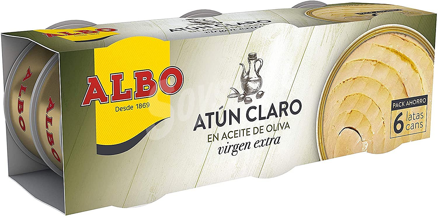 Atún claro en aceite de oliva virgen extra neto escurrido