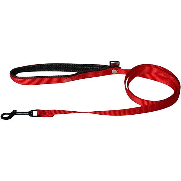 Correa de nylon para perros color rojo medida 16mm-120cm