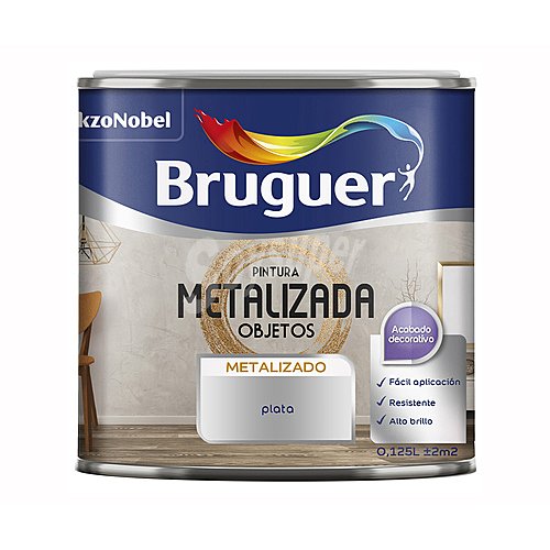 Esmalte metalizado de color plata , akzo nobel