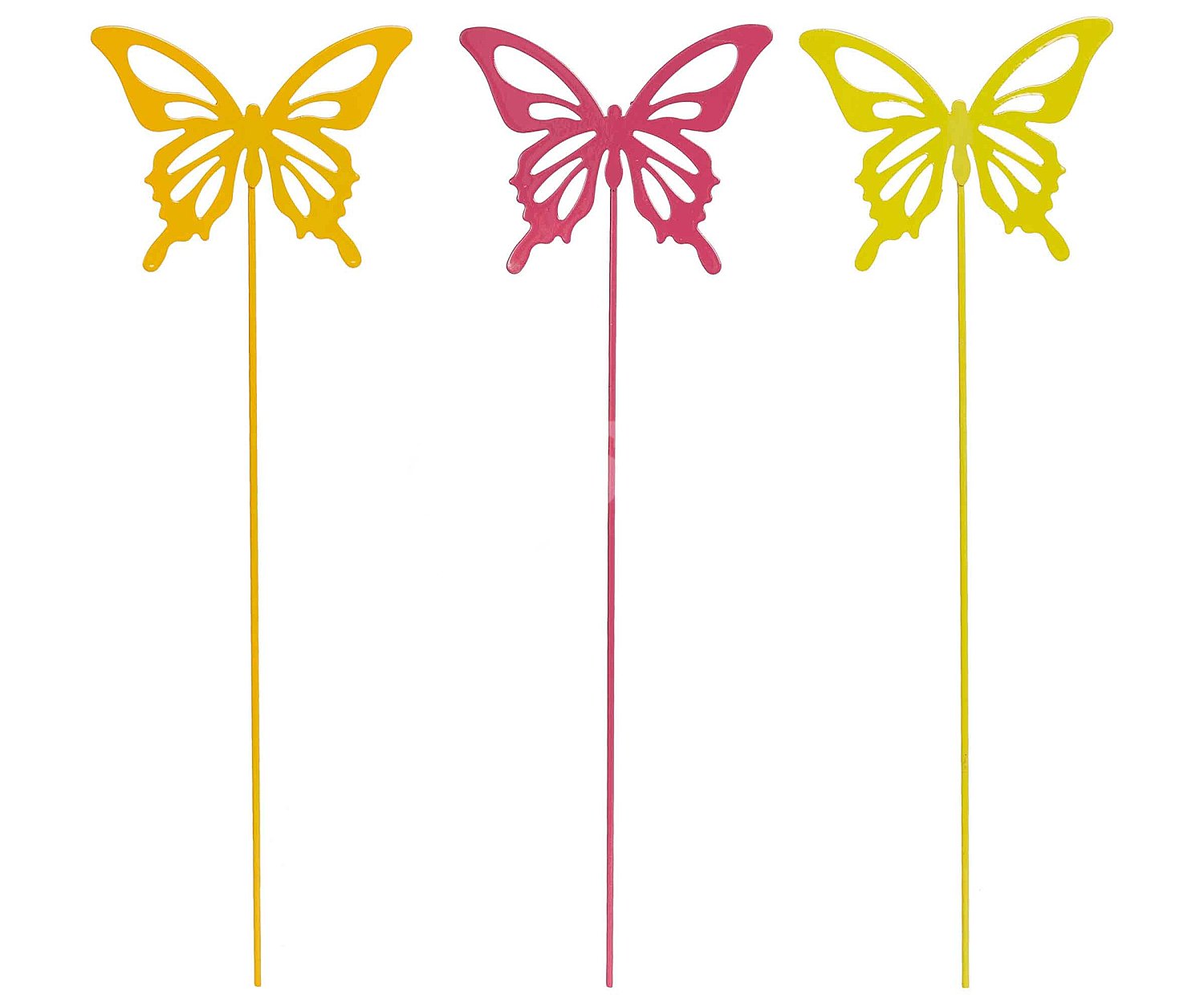 Stick decorativo para jardín con forma de mariposa fabricada en metal, 9x34,5 centímetros alcampo