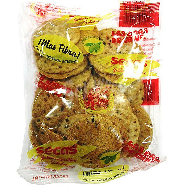 Galletitas saladas integrales con fibra y aceite de oliva