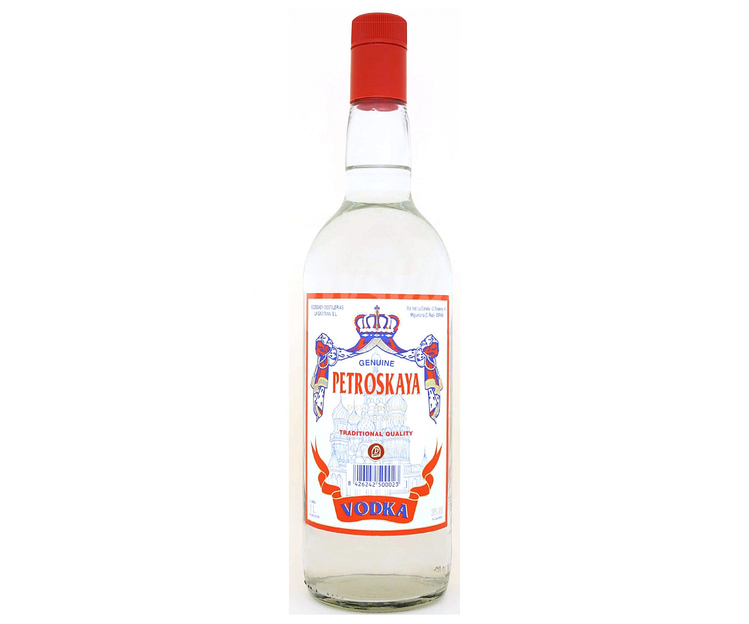 Vodka blanco elaborado en España a traves de destilados naturales