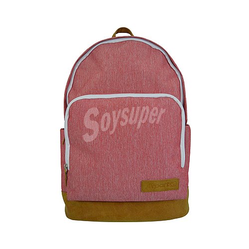 Mochila de viaje con varios compartimentos en color rosa con capacidad para , airport alcampo