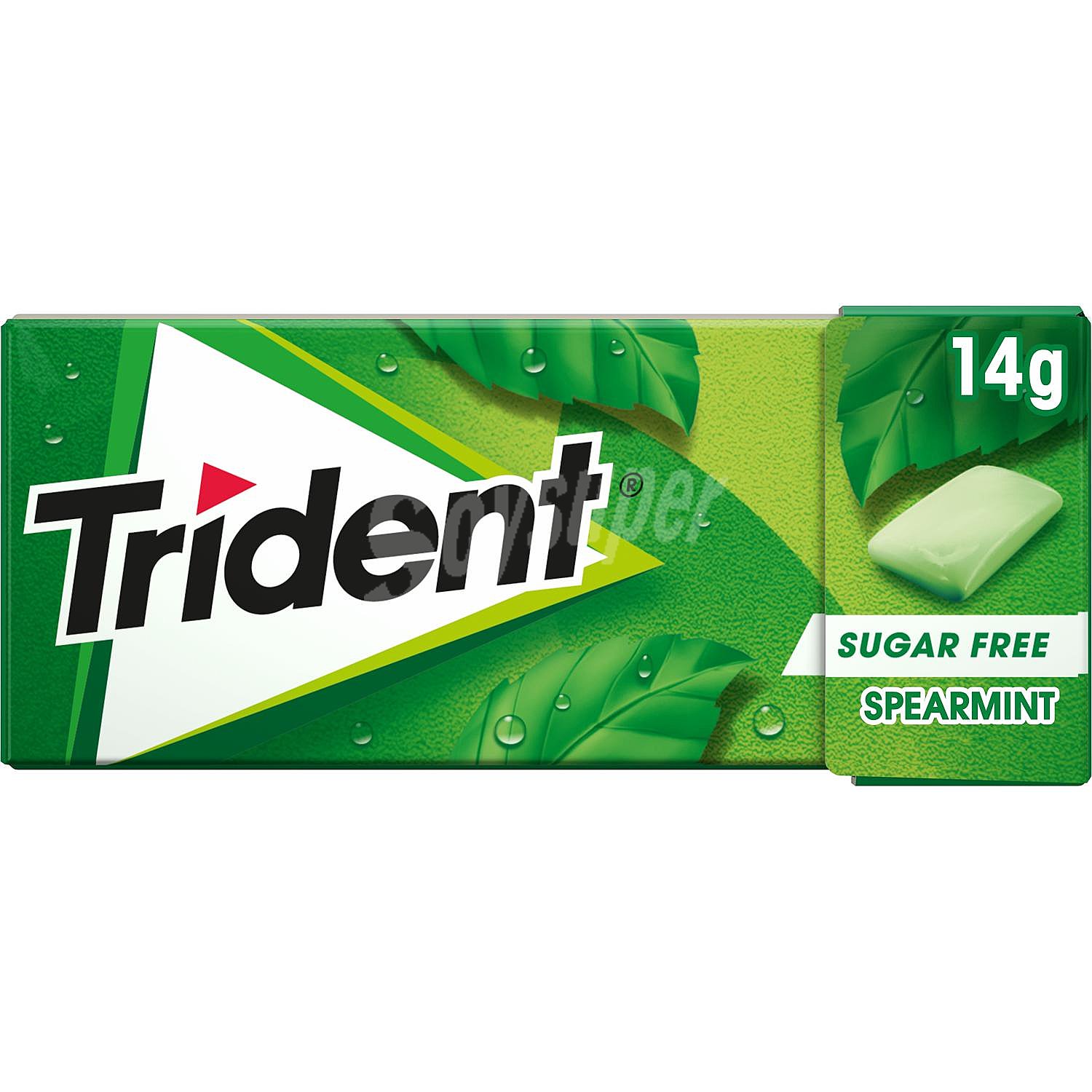 Chicles de hierbabuena Trident sin azúcar