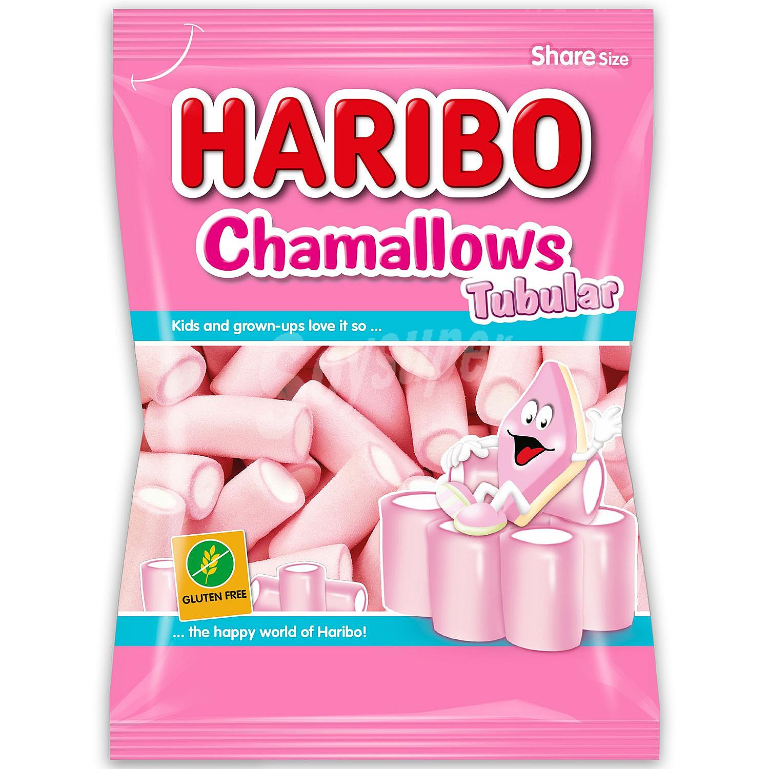 Caramelos de goma Chamallows Tubular Haribo sin gluten