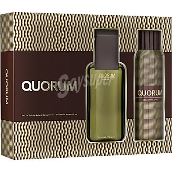 Quorum estuche con eau de toilette natural spray 100 ml + desodorante bodyspray