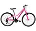 Bicicleta de montaña de acero, 60,96cm. (24"), frenos v-brake y 6 velocidades, color rosa wader