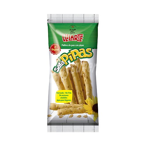 Velarte Palitos de pan crujiente con pipas velarte