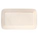 Fuente rectangular de porcelana color blanco, 25,9 centímetros de largo quid