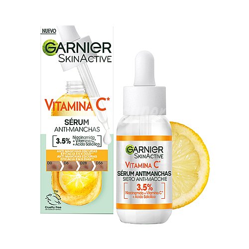 Garnier Sérum con vitamina C con acción anti manchas oscuras garnier Skin active