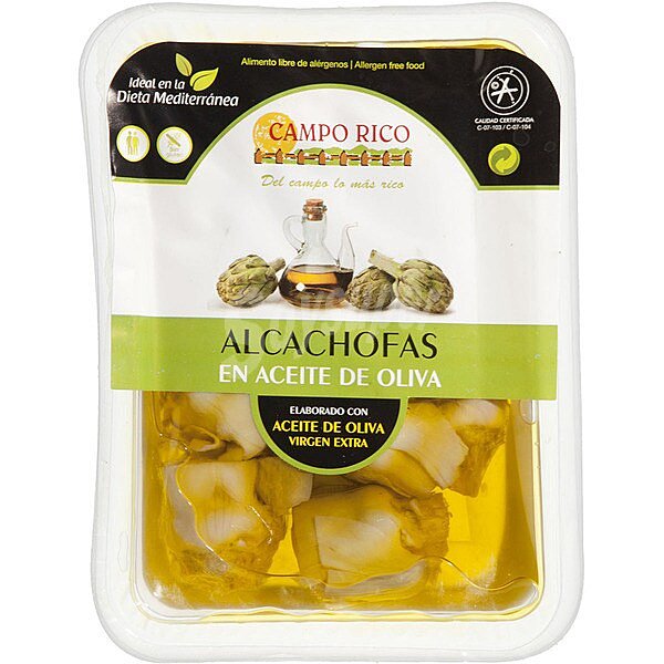 Alcachofas en aceite de oliva virgen extra