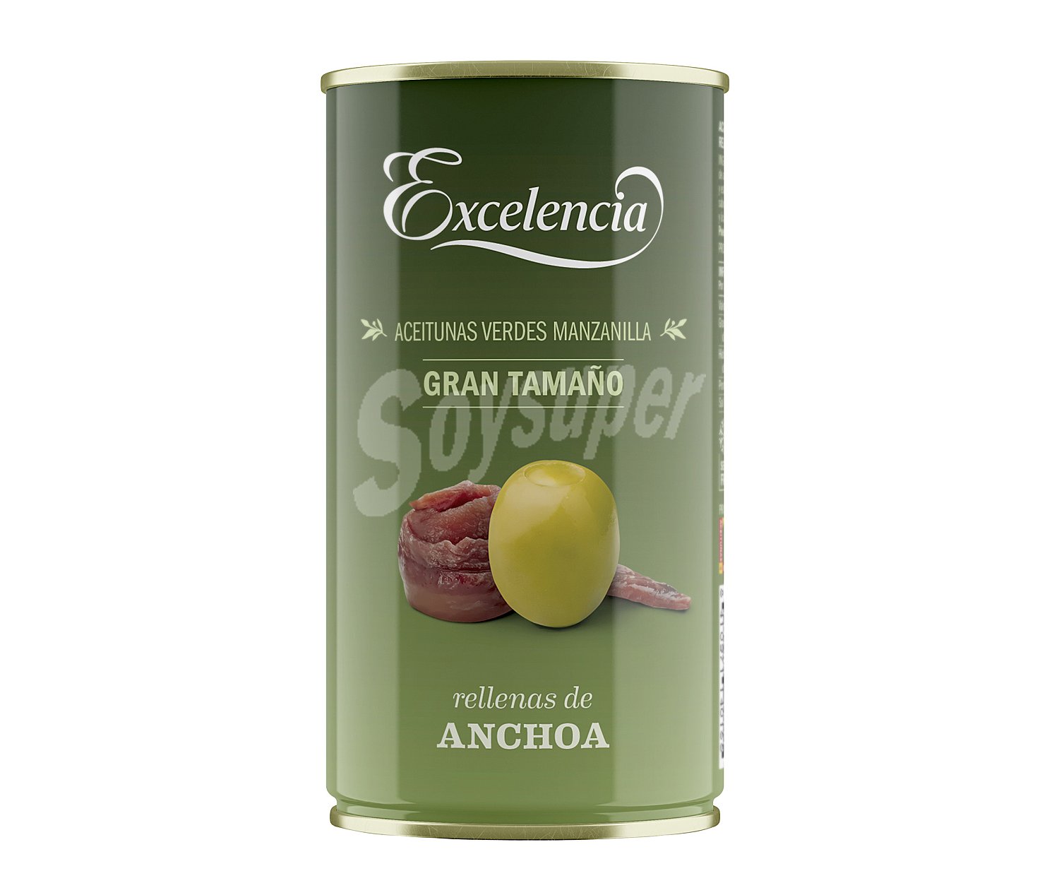 Excelencia Aceitunas verdes manzanilla rellenas de anchoa excelencia