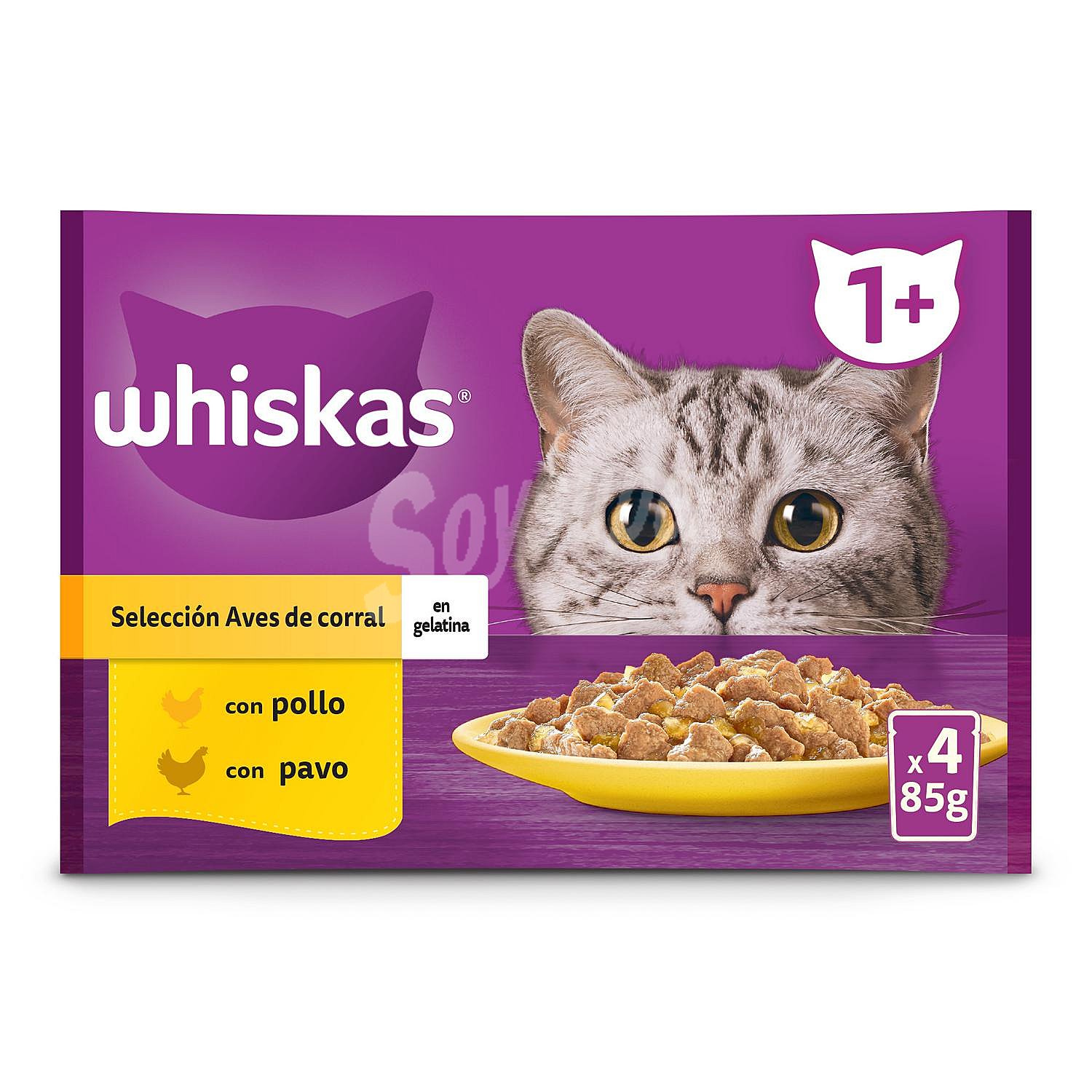 Comida húmeda de ave para gato Whiskas