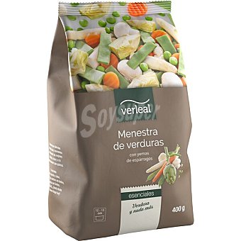 Menestra de verduras con yemas de espárragos