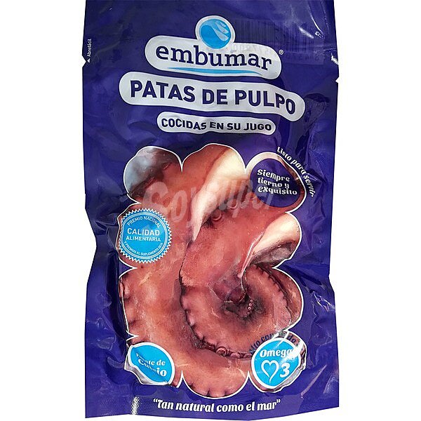 Pata de pulpo cocido sin cabeza