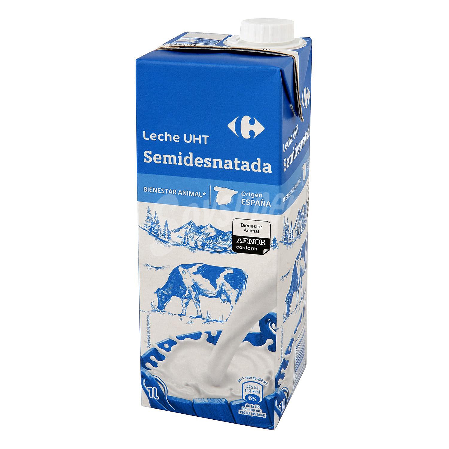 Leche semidesnatada Carrefour