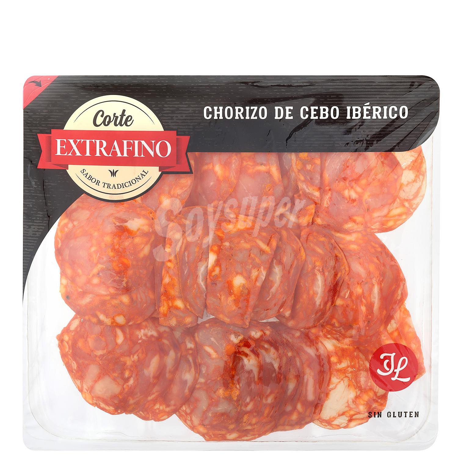 Chorizo ibérico de cebo en lonchas extrafinas sin gluten