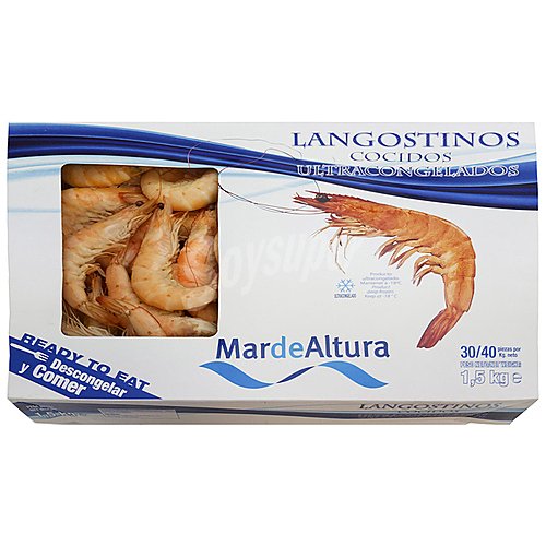 MAR DE altura Langostino cocido 30/40 y ultracongelado MAR DE altura (p.n)