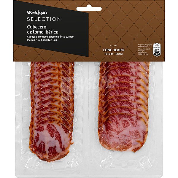 Cabecero de lomo ibérico sin gluten envase 100 g