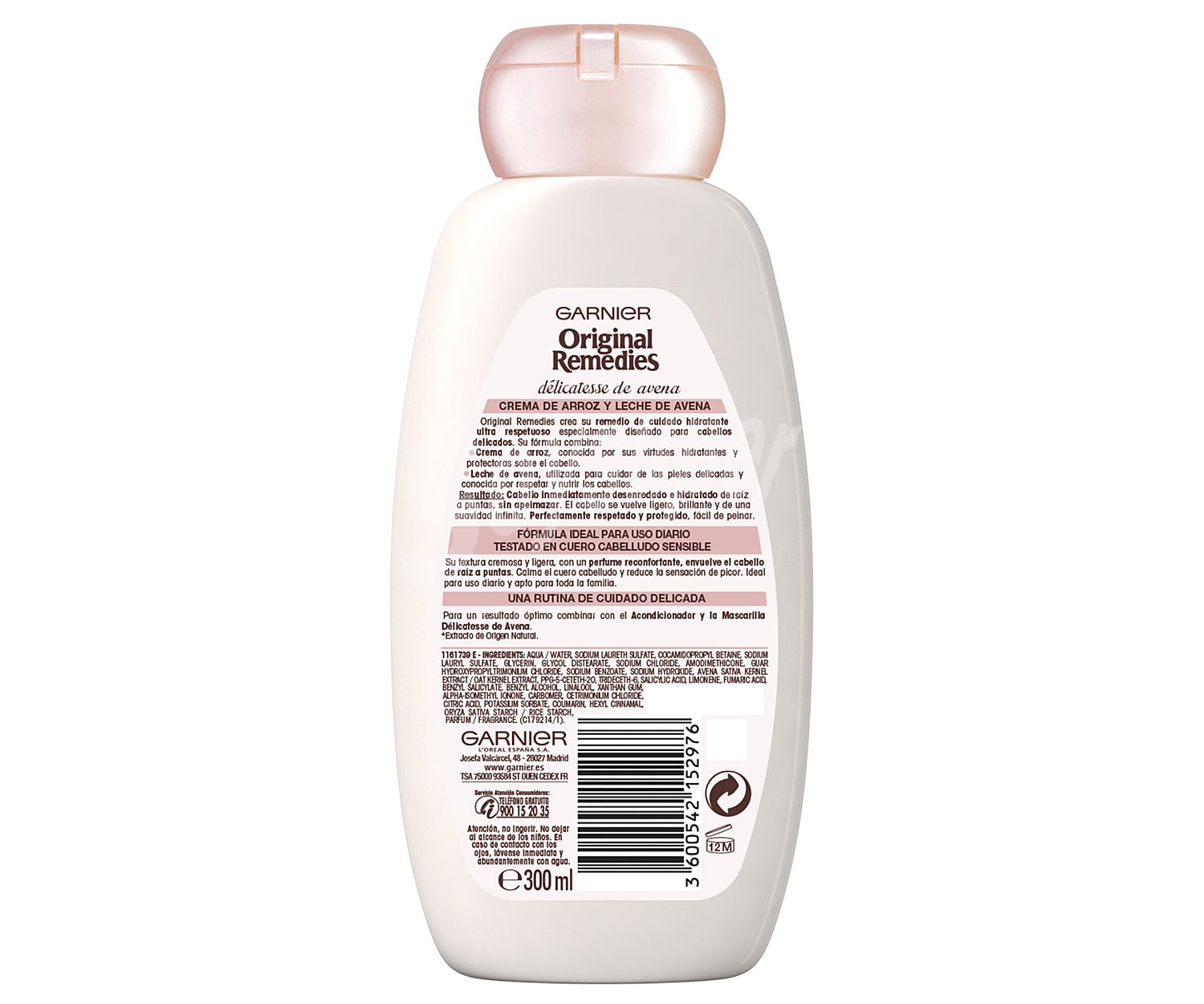 Original remedies Champú calmante y nutritivo para todo tipo de cabello, incluso el más sensible oroginal remedies Délicatesse de Garnier