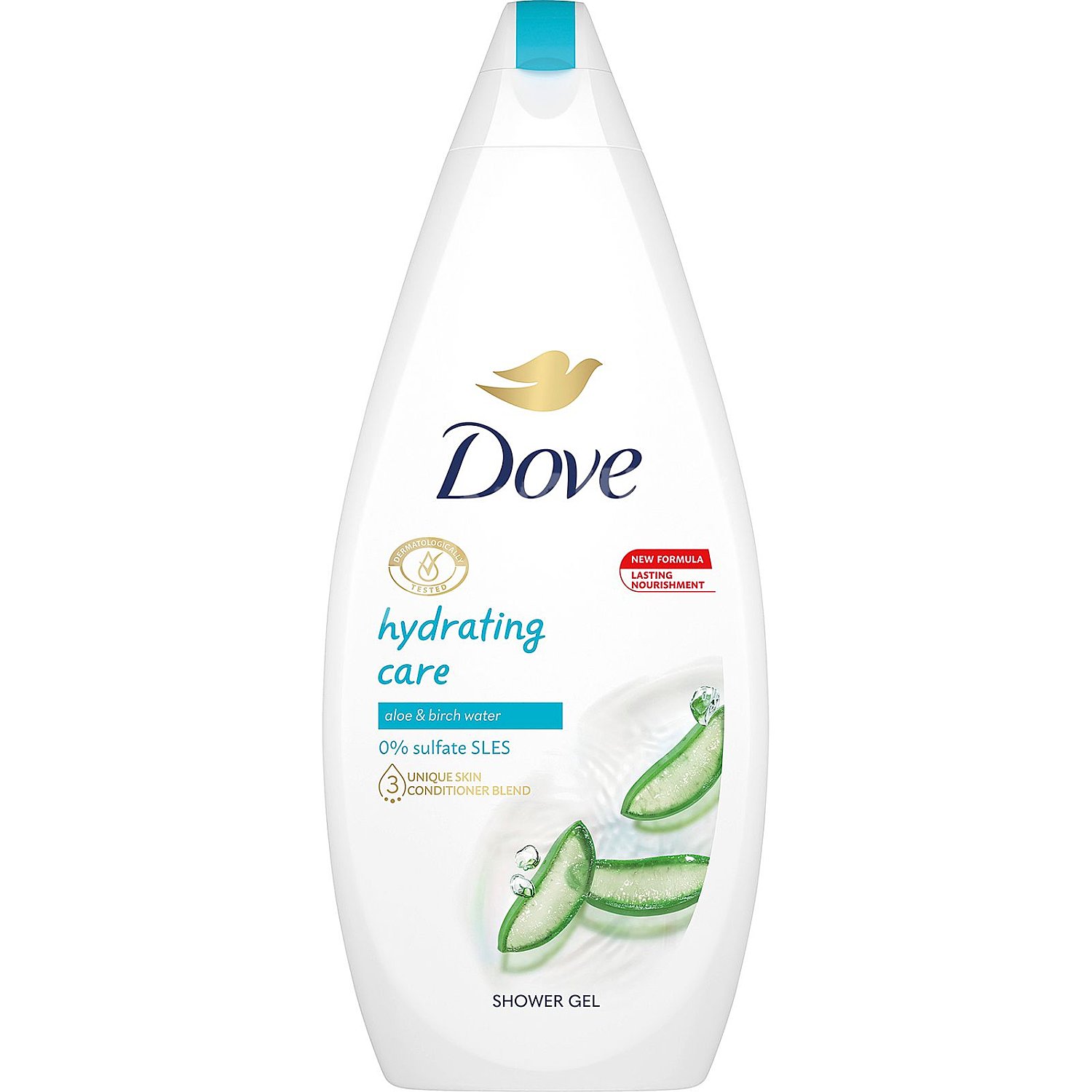 Gel hidratante para ducha o baño con aloe vera y agua de Abedul dove