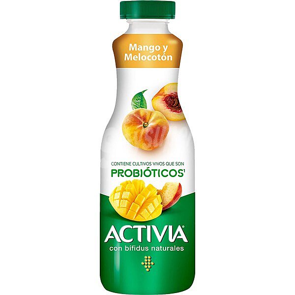 Yogur líquido de mango y melocotón bífidus