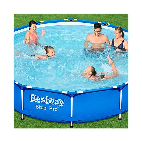 Piscina tubular de estructura metálica 3,66x0,76m, con depuradora /hora, bestway