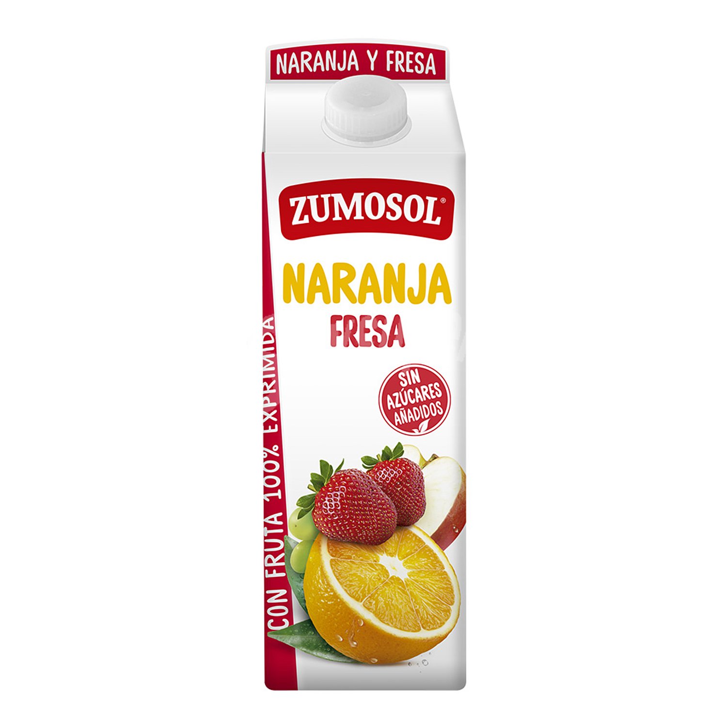 Zumo exprimido de naranja y fresa