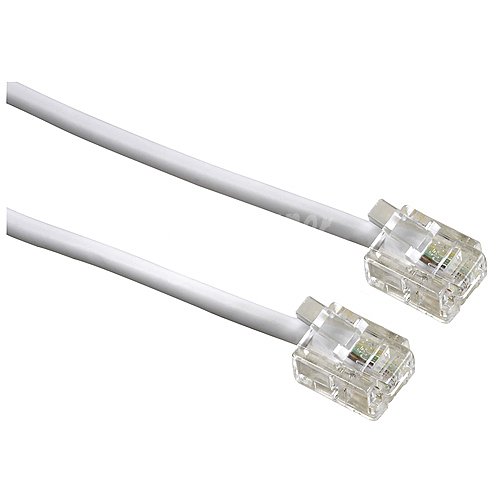 Cable de teléfono RJ11 qilive gris,(6P4C) longitud 5m