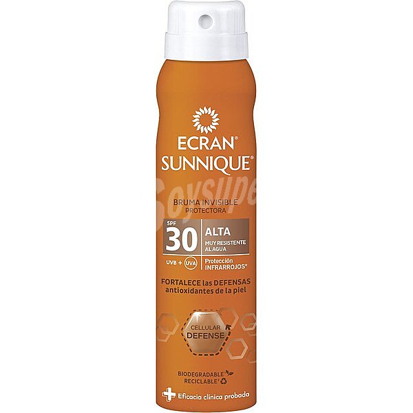 Sunnique bruma invisible protectora SPF-30 muy resistente al agua