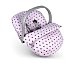 Saco para silla maxicosi grupo 0 interbaby, con funda, capota y saco de color rosa con estrellas