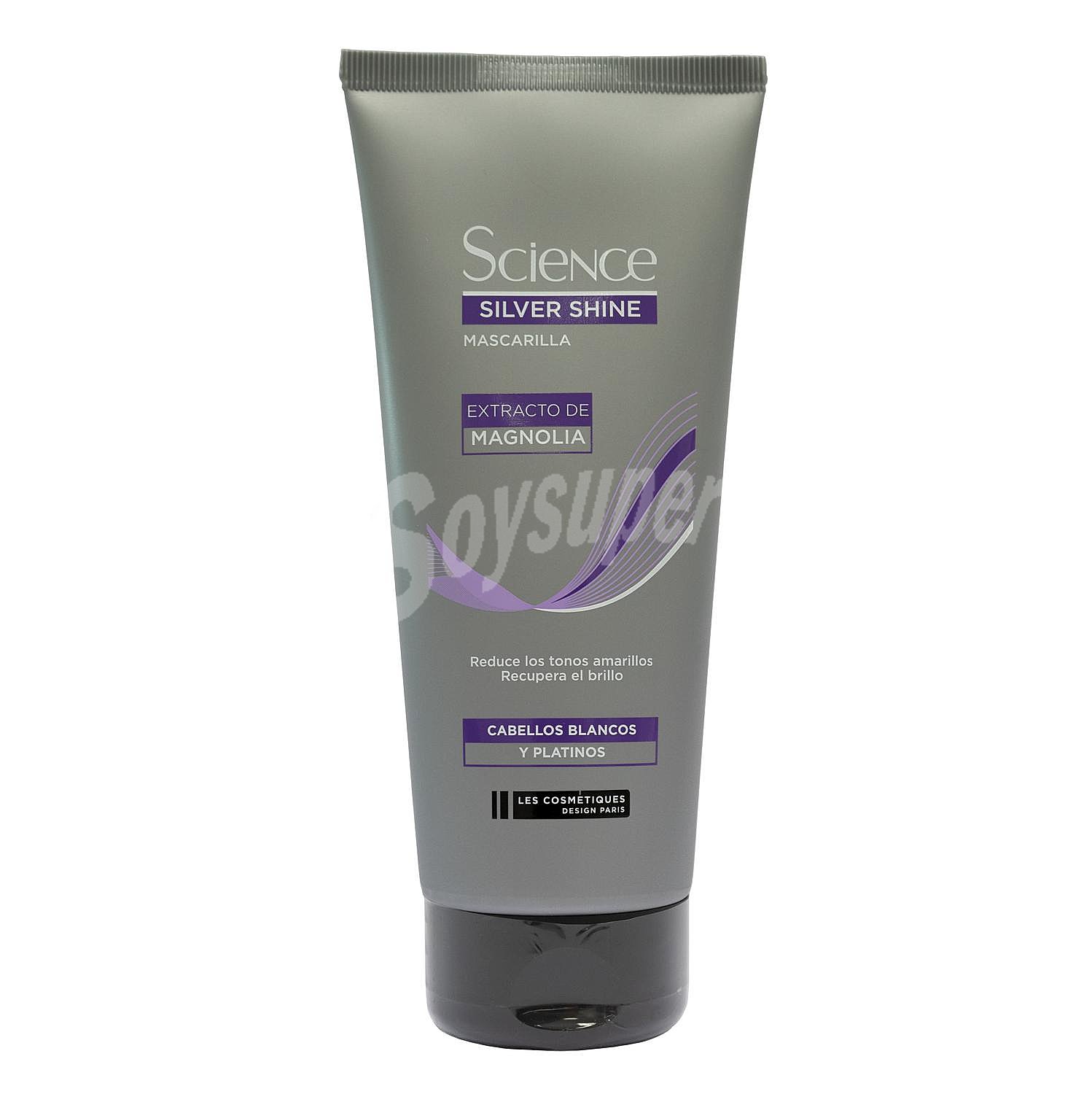 Mascarilla para cabellos blancos con extracto de magnolia Shine Science