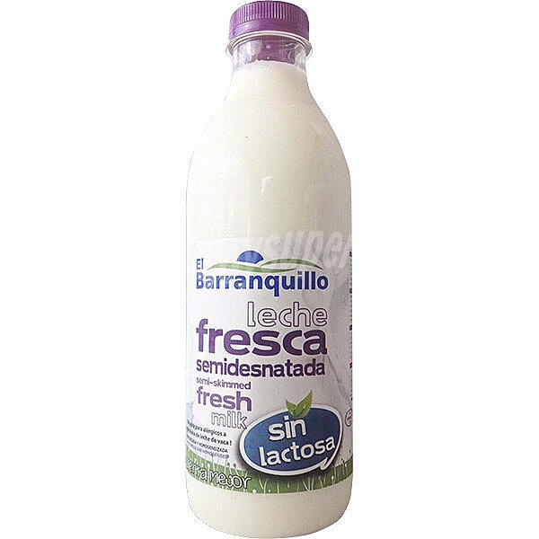 leche fresca semidesnatada sin lactosa botella 