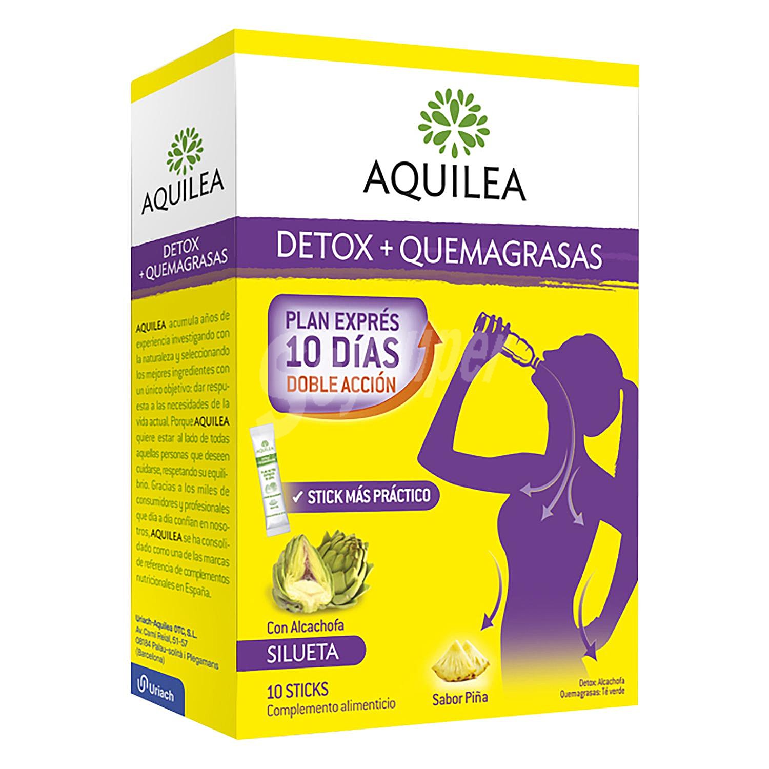 Tratamiento detox y quemagrasas con extracto de alcachofa y sabor a piña