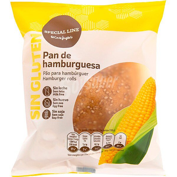 pan de hamburguesa sin gluten sin huevo y sin lactosa