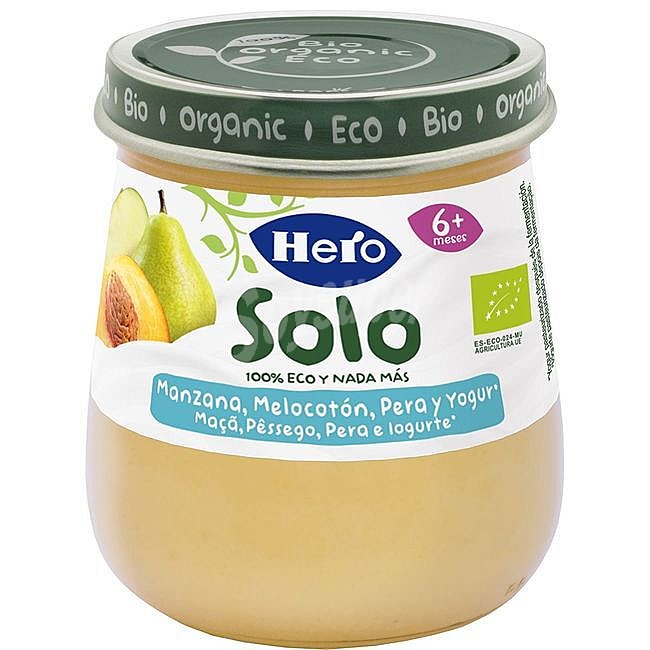 Tarrito eco de yogur-manzana-melocotón-pera