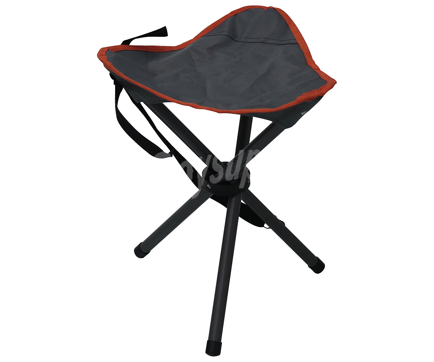 Silla de camping plegable con 3 patas, color negro alcampo