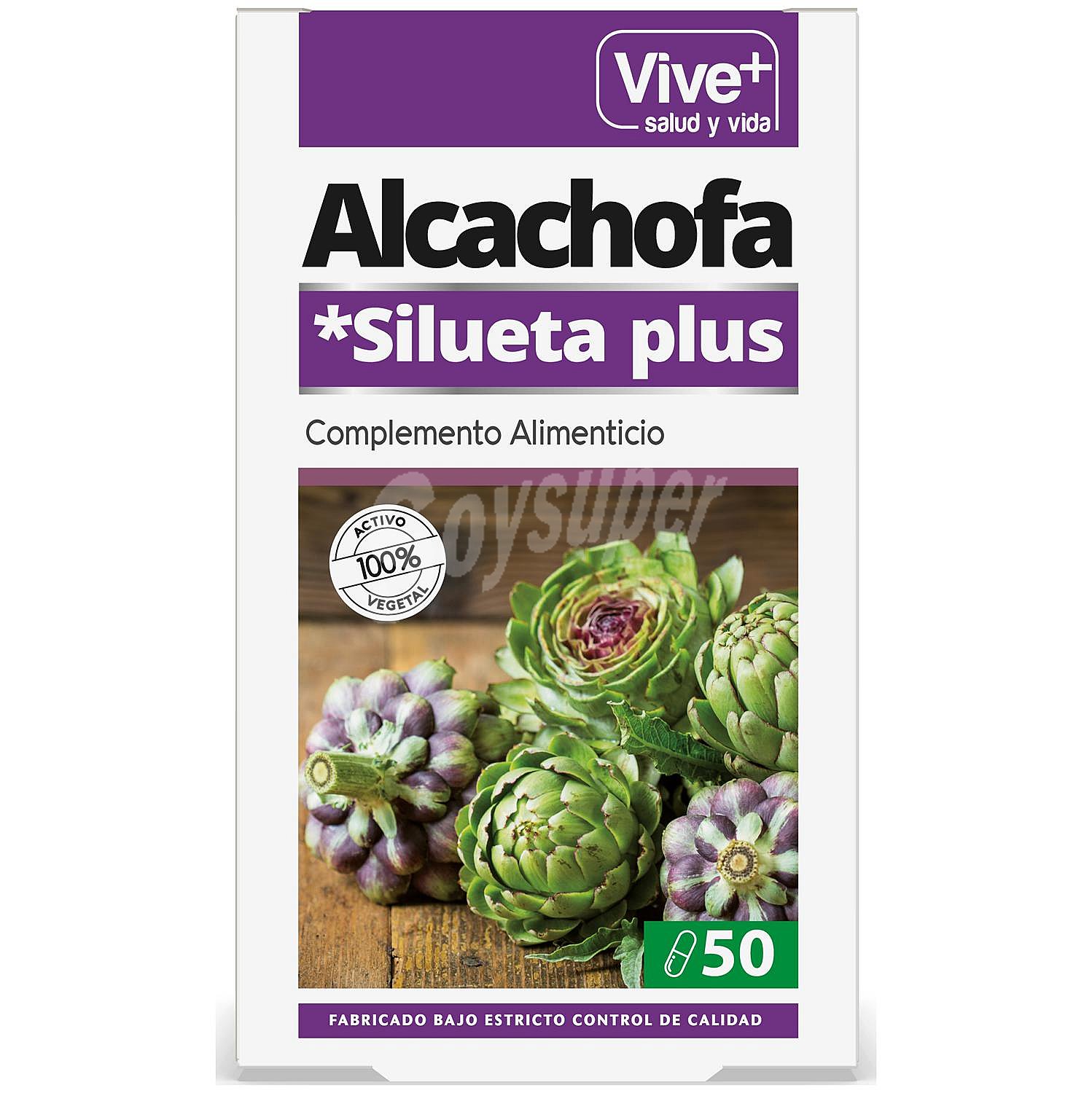 Complemento alimenticio de alcachofa para control del peso vive plus