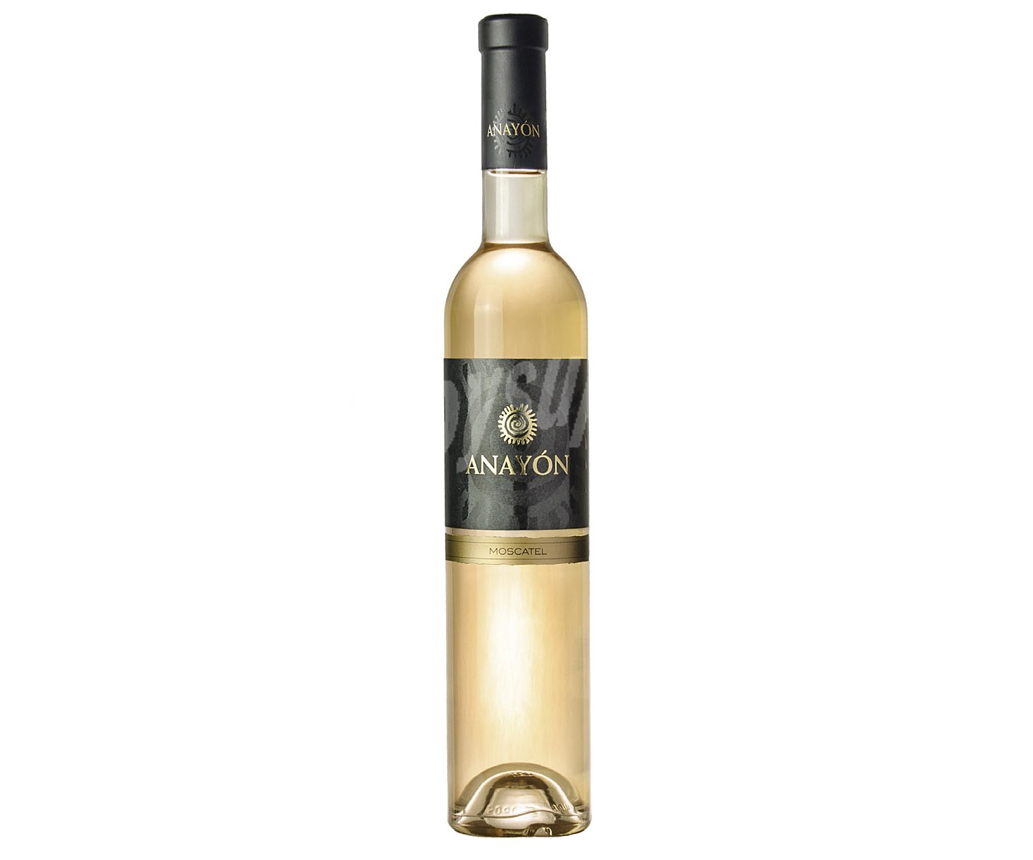 Vino blanco moscatel con denominación de origen protegida Cariñena anayon botella de 50 cl.