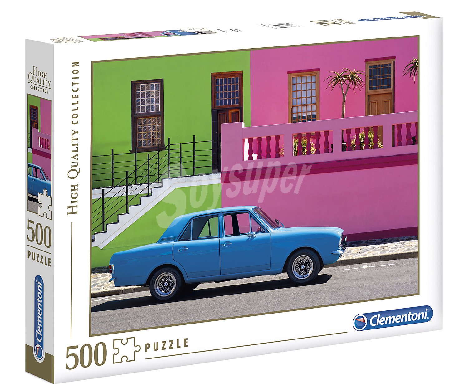 Puzzle coche azul con 500 piezas, High Quality Collection clementoni.