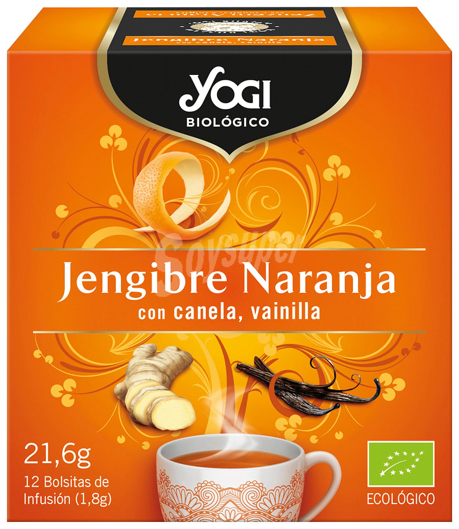 Infusión ecológica jengibre naranja (con canela y vainilla)