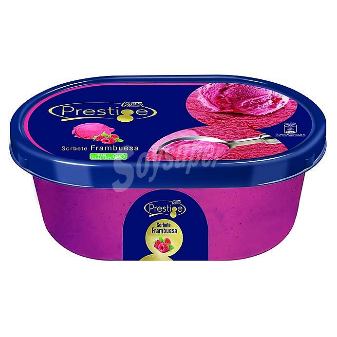 Prestige helado de sorbete con frambuesa sin gluten